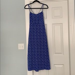 ASOS COLLUSION Blue Daisy Maxi Dress Womens US 4